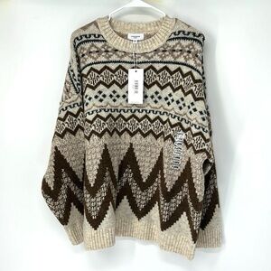 Annie wear NWT fireside s’mores knit sweater women’s XL oversized